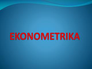 ekonometrika
