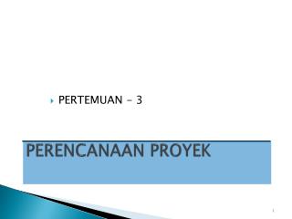perencanaan proyek