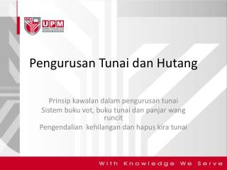pengurusan tunai dan hutang