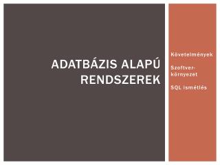 adatb zis alap rendszerek