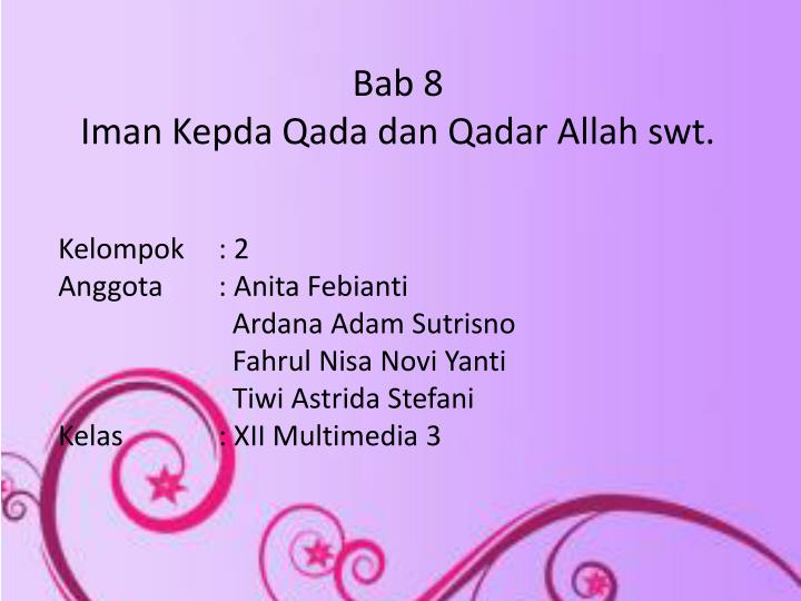 bab 8 iman kepda qada dan qadar allah swt