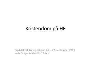 kristendom p hf
