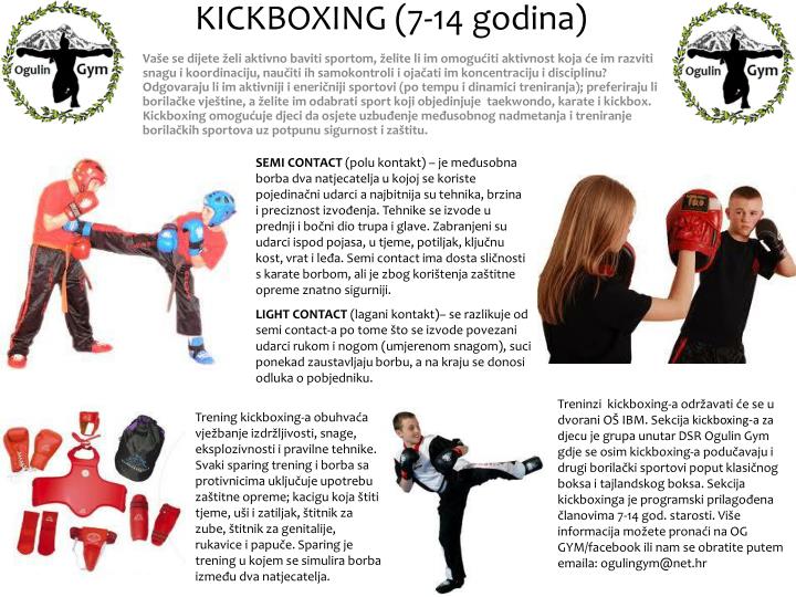 kickboxing 7 14 godina