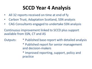 SCCD Year 4 Analysis