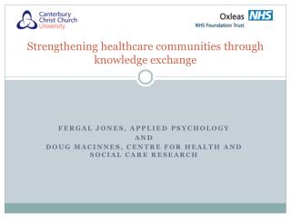 Strengthening healthcare communities through knowledge exchange
