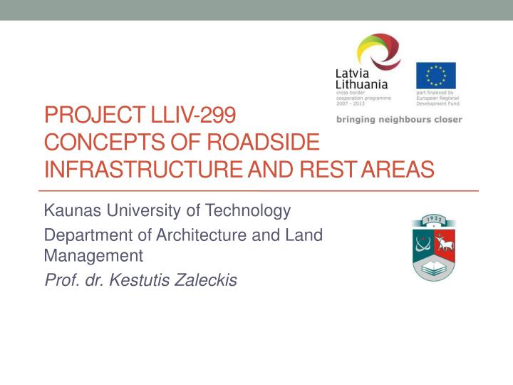 project lliv 299 concepts of roadside infrastructure and rest areas