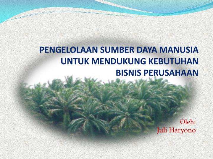 pengelolaan sumber daya manusia untuk mendukung kebutuhan bisnis perusahaan