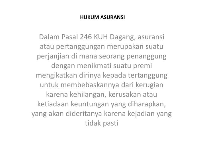 hukum asuransi