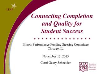 Connecting Completion and Quality for Student Success