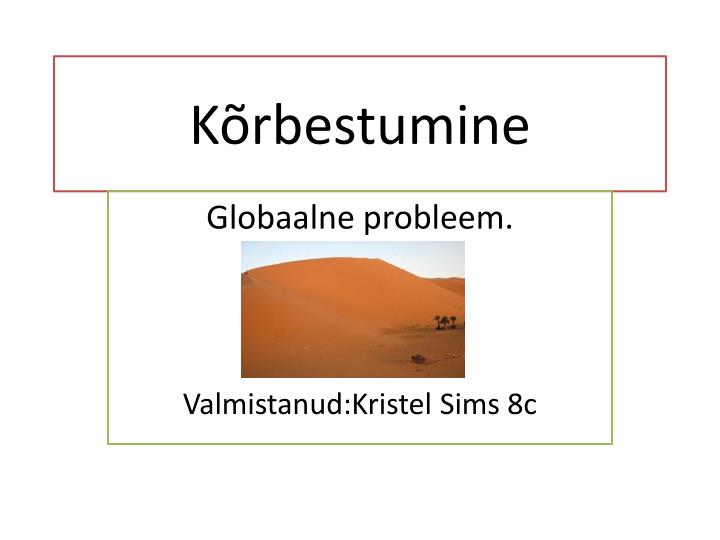 k rbestumine