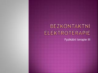 bezkontaktn elektroterapie
