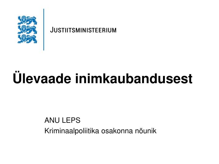 levaade inimkaubandusest