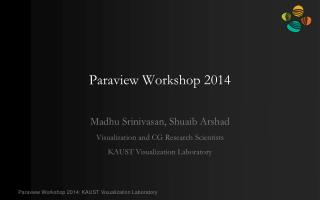 paraview workshop 2014