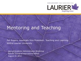 mentoring and teaching