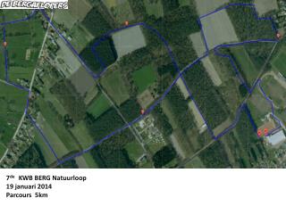 7 de KWB BERG Natuurloop 19 januari 2014 Parcours 5km