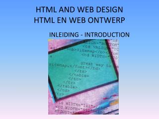 HTML AND WEB DESIGN HTML EN WEB ONTWERP