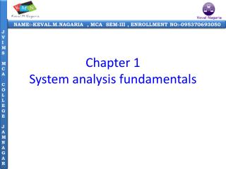 Chapter 1 System analysis fundamentals