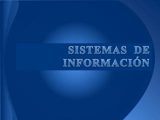 sistemas de informaci n