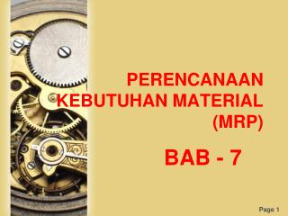perencanaan kebutuhan material mrp