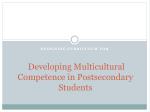 Developing Multicultural Competence in Postsecondary Students - slide 1