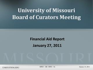 University of Missouri Board of Curators Meeting