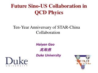 Future Sino-US Collaboration in QCD Phyics