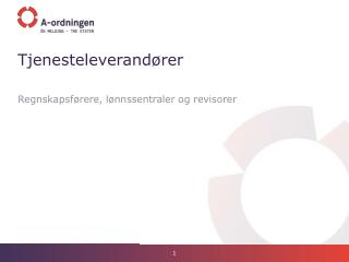 tjenesteleverand rer