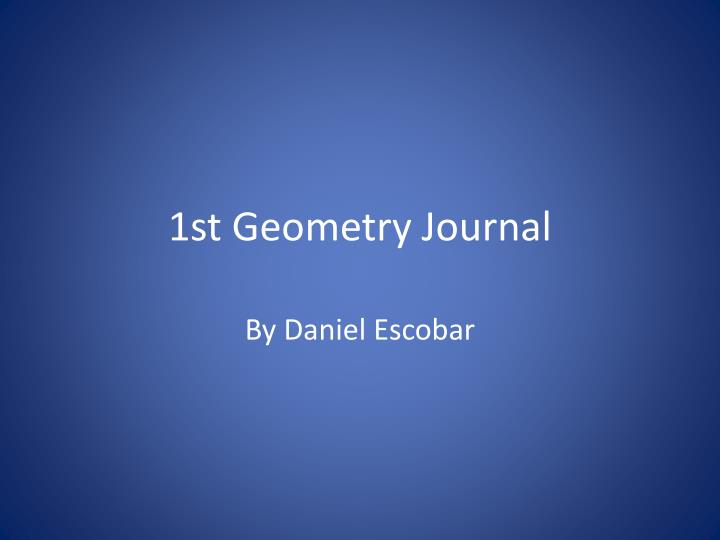 1st geometry journal