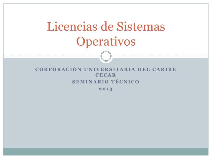 licencias de sistemas operativos