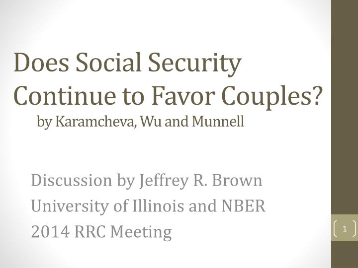 does social security continue to favor couples by karamcheva wu and munnell