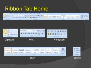 Ribbon Tab Home