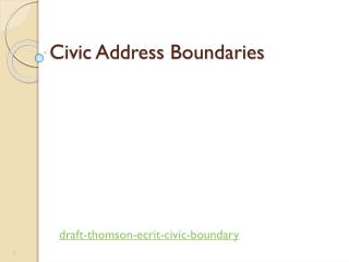 Civic Address Boundaries
