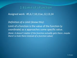 1 4 limit of a function