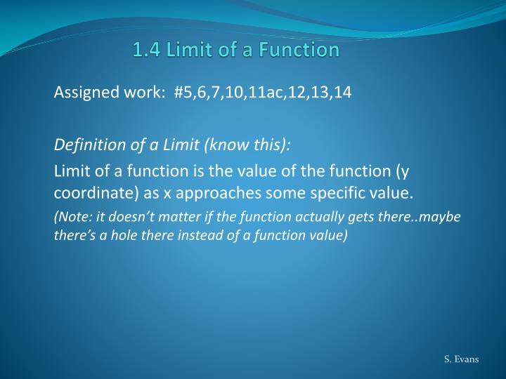 1 4 limit of a function