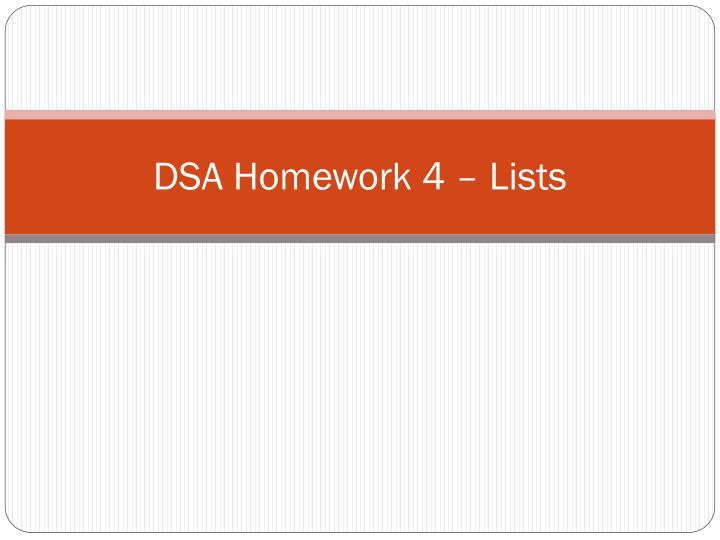 dsa homework 4 lists
