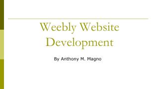 Weebly Website Development