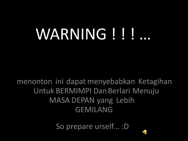 warning