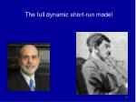 The full dynamic short-run model - slide 1