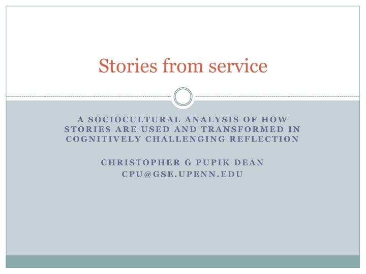 stories from service