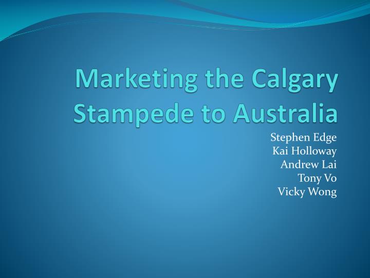 marketing the calgary stampede to australia