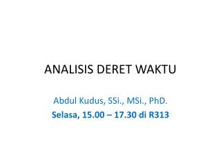 analisis deret waktu