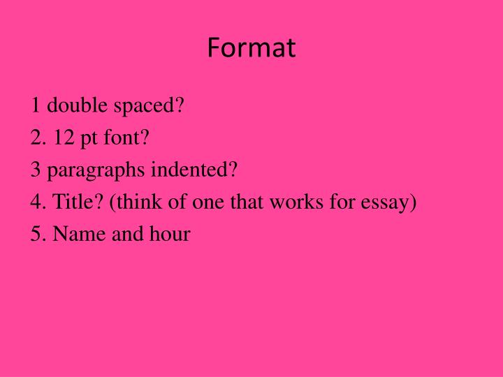 format