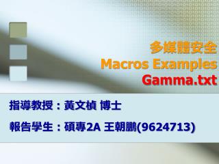 macros examples gamma txt