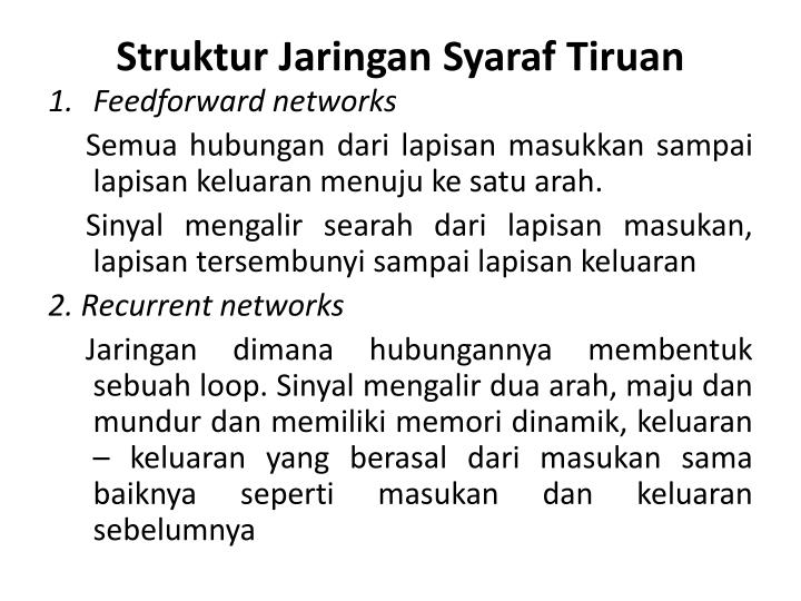 struktur jaringan syaraf tiruan