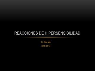 reacciones de hipersensibilidad