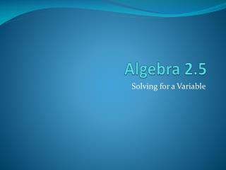 algebra 2 5