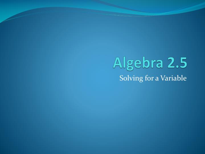 algebra 2 5