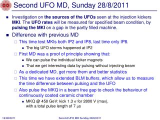 Second UFO MD, Sunday 28/8/2011