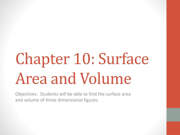 chapter 10 surface area and volume