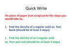 Quick Write - slide 1